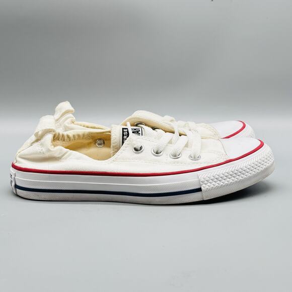 Converse Shoes Womens 6 White Canvas Chuck Taylor Shoreline Slip On Low Sneakers - Picture 1 of 9